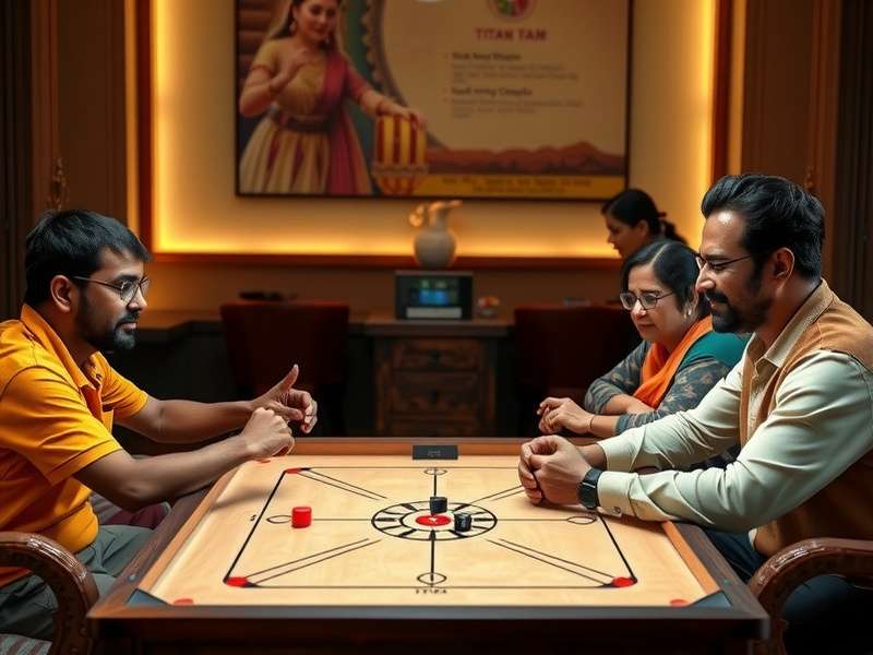 Indian Players Enjoying Carrom Titan Supreme